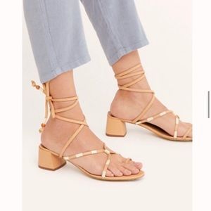 Free people lace up heeled sandal